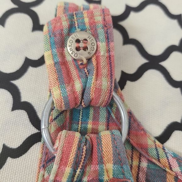 VTG OshKosh B'Gosh Plaid Jumper Dress Size 6 Pink Yellow Green - Picture 3 of 5